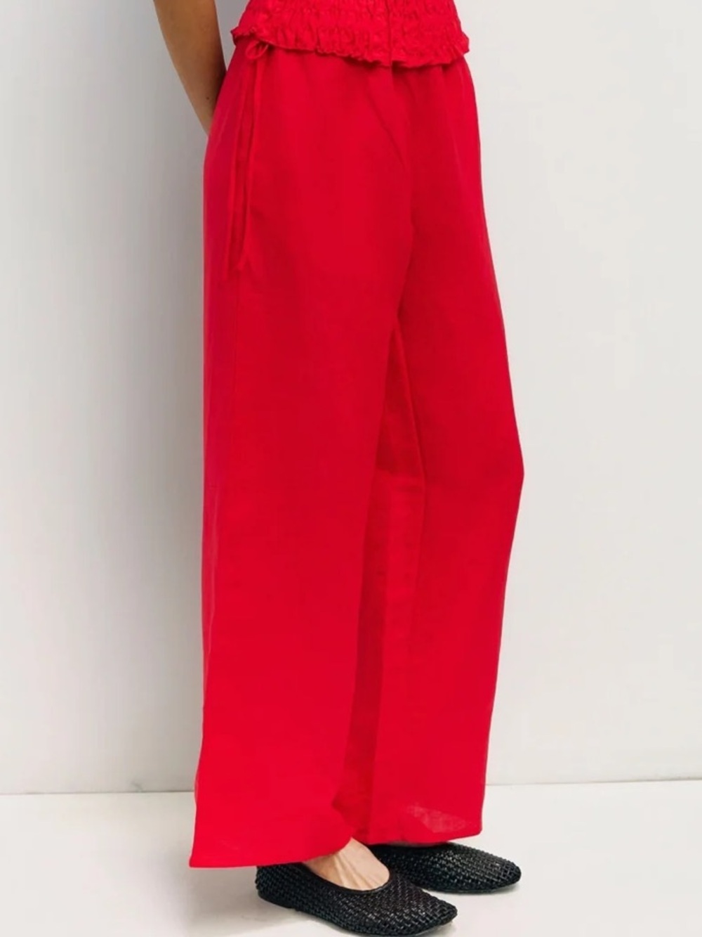 Mod Ref Red Linen Pants
